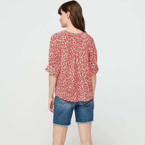J. Crew | Scoopneck top in tossed bouquet print - Picture 4 of 7